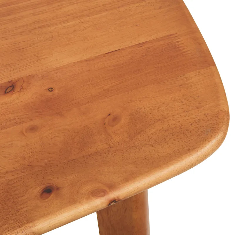 Set da pranzo angolare a 4 pezzi, divanetto angolare con schienali trapuntati, finitura noce
