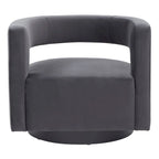 Poltrona girevole d'accento, completamente assemblata, con schienale a intaglio - 31.1L x 28.4P x 26.8A
