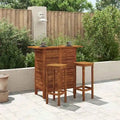  3 Pieces Bar Set, 41.3x20x43.3 Inches Solid Acacia Wood