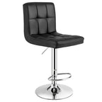 Set Tavolo da Bar da 3 Pezzi, Tavolo Rotondo da 60 cm e 2 Sgabelli da Bar Girevoli Regolabili, Nero