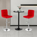 Set Tavolo da Bar da 3 Pezzi, Tavolo Rotondo da 60 cm e 2 Sgabelli da Bar Girevoli Regolabili, Nero