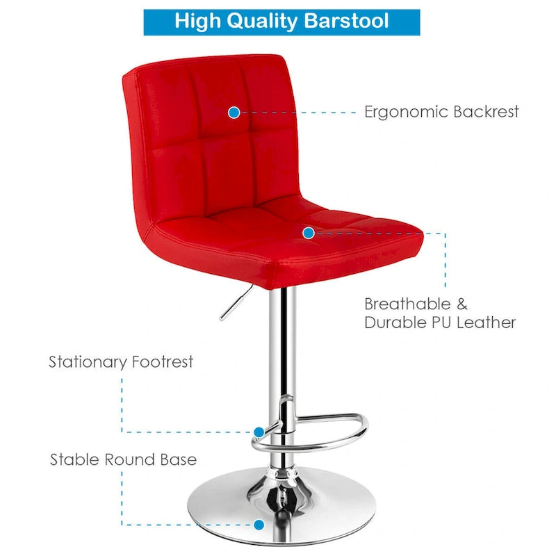 Set Tavolo da Bar da 3 Pezzi, Tavolo Rotondo da 60 cm e 2 Sgabelli da Bar Girevoli Regolabili, Nero