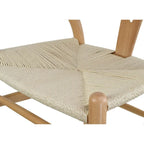 Set di 2 sedie da pranzo moderne in legno naturale con braccioli a Y e schienale, seduta in canapa, per casa, ristorante, ufficio, scrivania, cucina