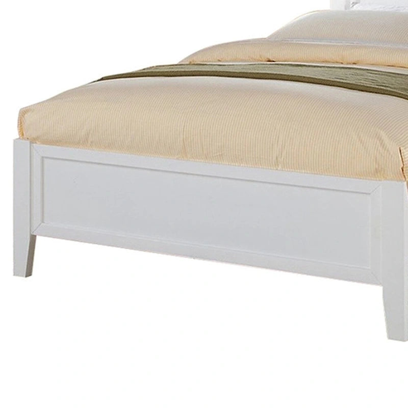 Fantastico letto matrimoniale in legno con finitura bianca