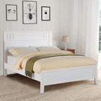 Fantastico letto matrimoniale in legno con finitura bianca