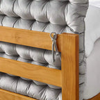 Testiera imbottita in velluto per letto singolo/matrimoniale extra-large, montaggio a parete o su struttura, adatta per dormitorio