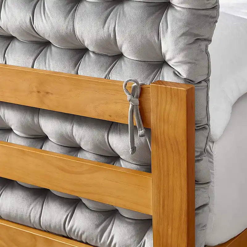 Testiera imbottita in velluto per letto singolo/matrimoniale extra-large, montaggio a parete o su struttura, adatta per dormitorio