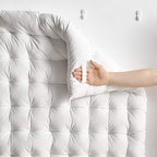 Testiera imbottita in velluto per letto singolo/matrimoniale extra-large, montaggio a parete o su struttura, adatta per dormitorio