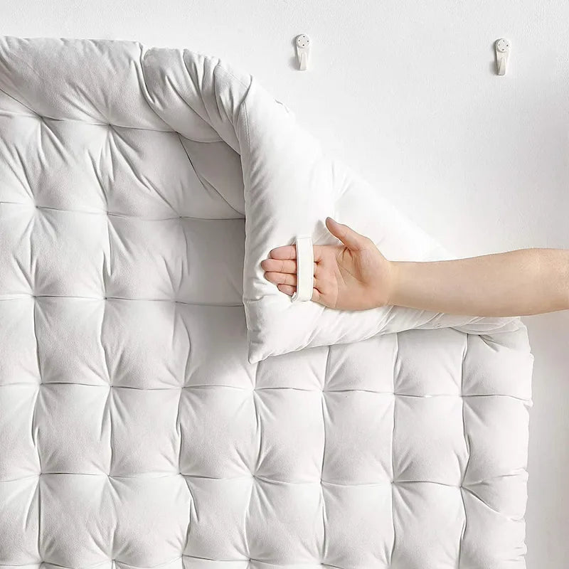 Testiera imbottita in velluto per letto singolo/matrimoniale extra-large, montaggio a parete o su struttura, adatta per dormitorio