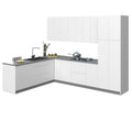 Set di Mobili Moderni per Cucina, Bianco Lucido e Grigio, 244x305 cm (8x10Ft) - 320x244 cm (126x96 pollici)