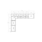 Set di Mobili Moderni per Cucina, Bianco Lucido e Grigio, 244x305 cm (8x10Ft) - 320x244 cm (126x96 pollici)