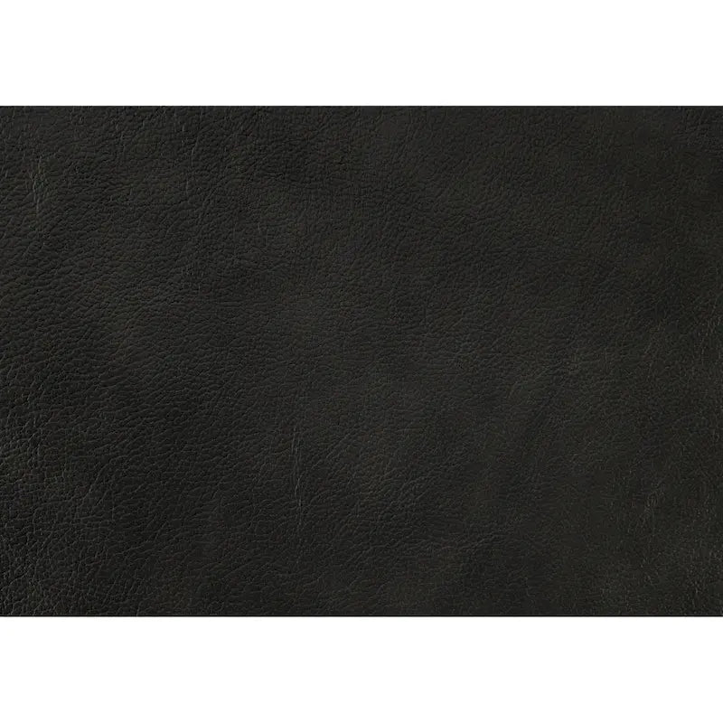 Divanetto da 152 cm, pelle fiore e finta pelle grigia, struttura in legno massello