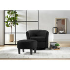Poltrona girevole accent con pouf