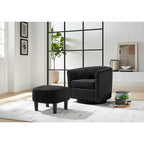 Poltrona girevole accent con pouf