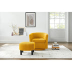 Poltrona girevole accent con pouf