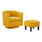 Poltrona girevole accent con pouf