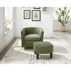 Poltrona girevole accent con pouf