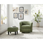 Poltrona girevole accent con pouf