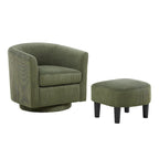 Poltrona girevole accent con pouf