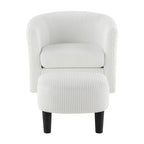 Poltrona girevole accent con pouf