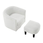 Poltrona girevole accent con pouf
