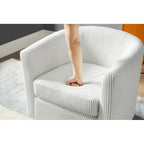 Poltrona girevole accent con pouf