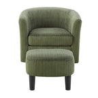 Poltrona girevole accent con pouf