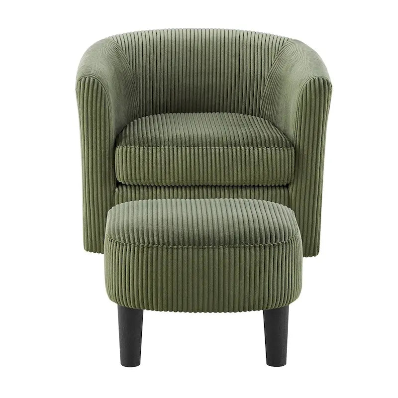 Poltrona girevole accent con pouf