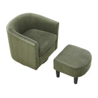 Poltrona girevole accent con pouf