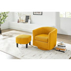 Poltrona girevole accent con pouf