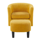 Poltrona girevole accent con pouf