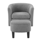 Poltrona girevole accent con pouf