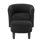 Poltrona girevole accent con pouf