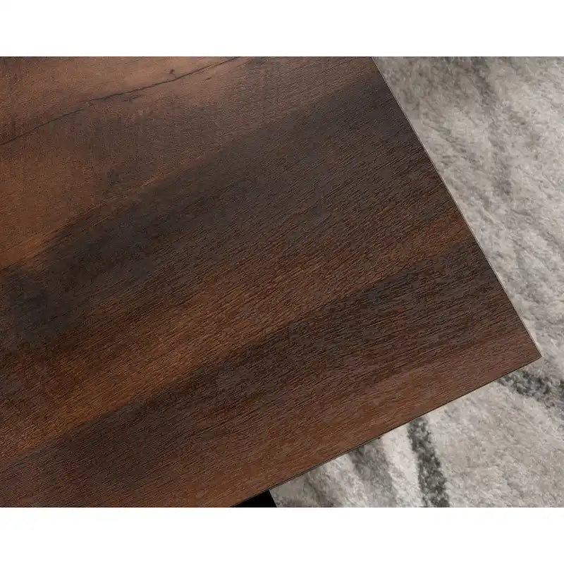 Scrivania a L con 3 cassetti e cassetto portadocumenti, finitura Rovere Barrique
