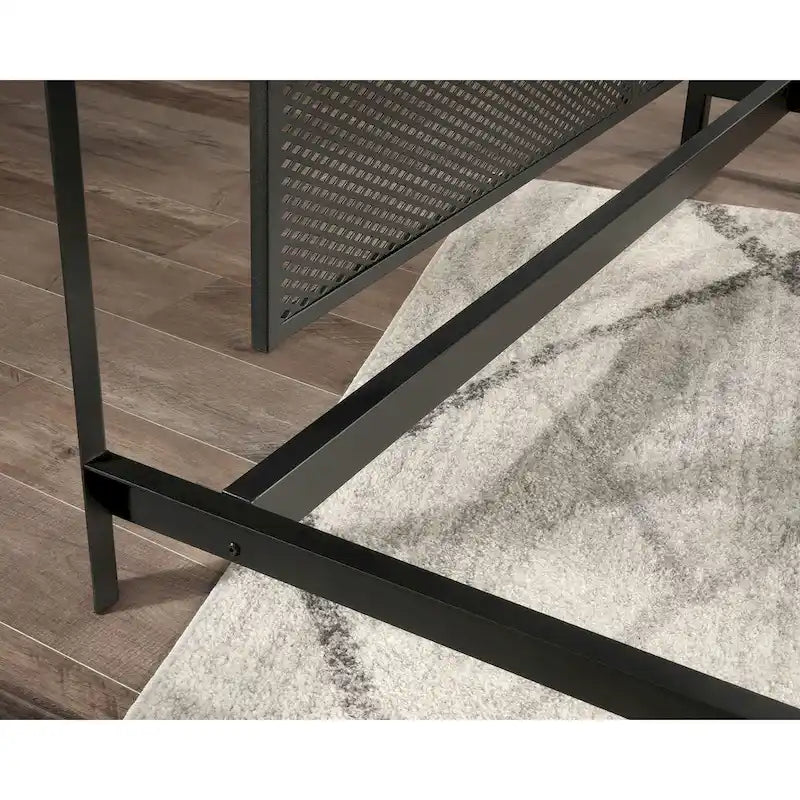 Scrivania a L con 3 cassetti e cassetto portadocumenti, finitura Rovere Barrique