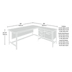 Scrivania a L con 3 cassetti e cassetto portadocumenti, finitura Rovere Barrique