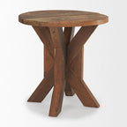 Tavolino da salotto in legno marrone recuperato - 25,8L x 25,8P x 26,0A