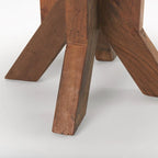 Tavolino da salotto in legno marrone recuperato - 25,8L x 25,8P x 26,0A