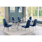 Set da pranzo con tavolo grande in vetro