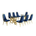 Set da pranzo con tavolo grande in vetro