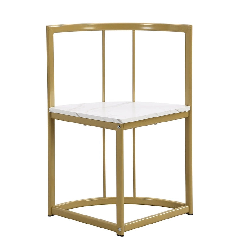 Set da Pranzo in Ferro da 7 Pezzi con Tavolo e Sei Sedie