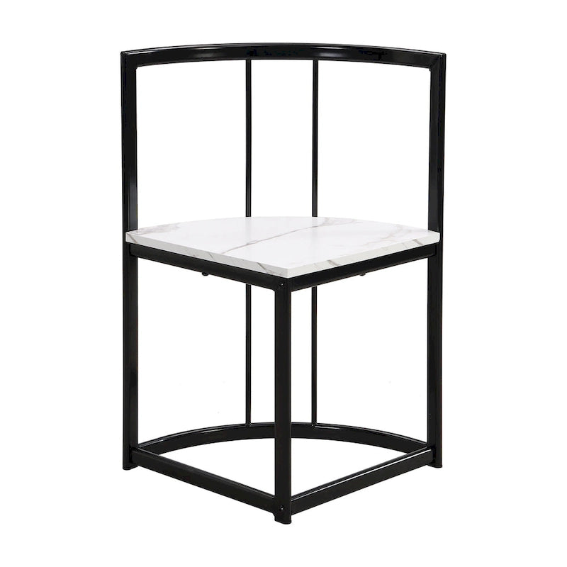 Set da Pranzo in Ferro da 7 Pezzi con Tavolo e Sei Sedie