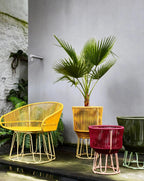 Fauteuil lounge jaune