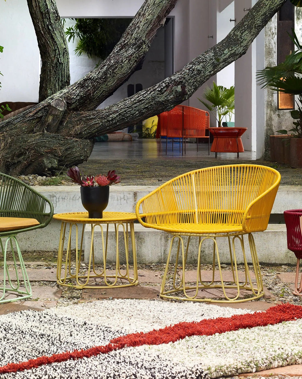 Fauteuil lounge jaune