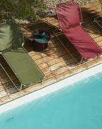 Banquette de jour sable rouge et rose