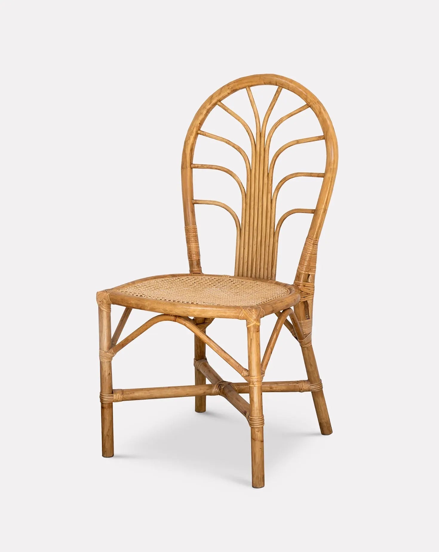 Lot de 4 chaises en rotin Palmier