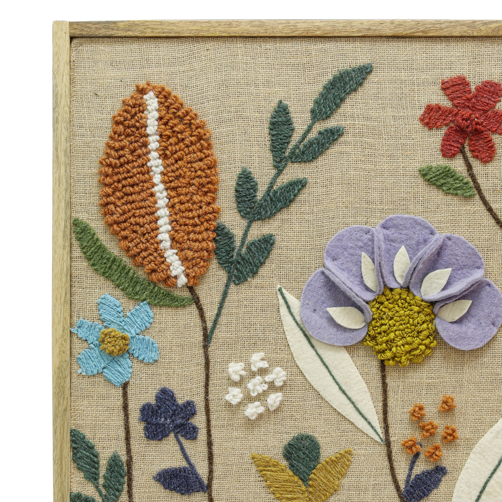 Décoration murale brodée